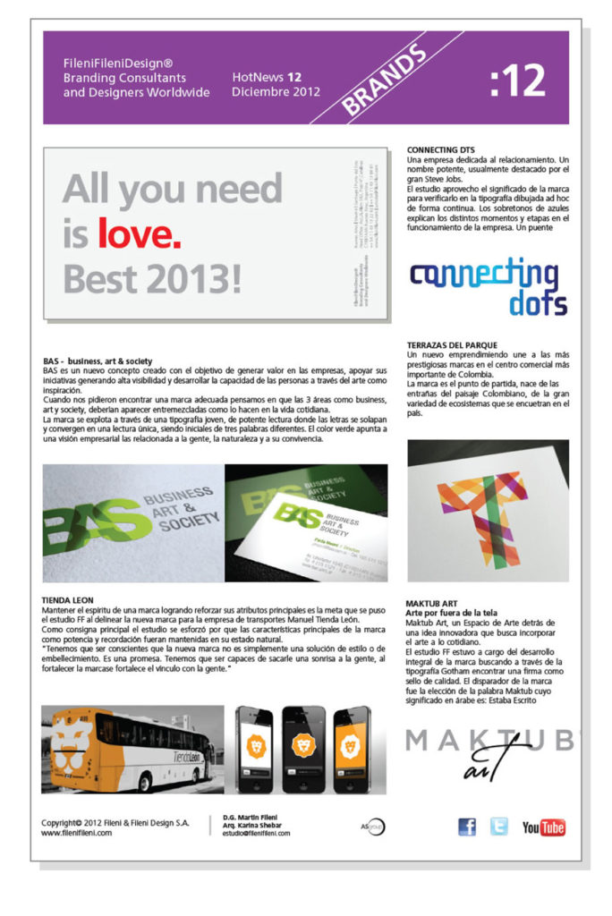 FF News 2012 - FileniFileniDesign